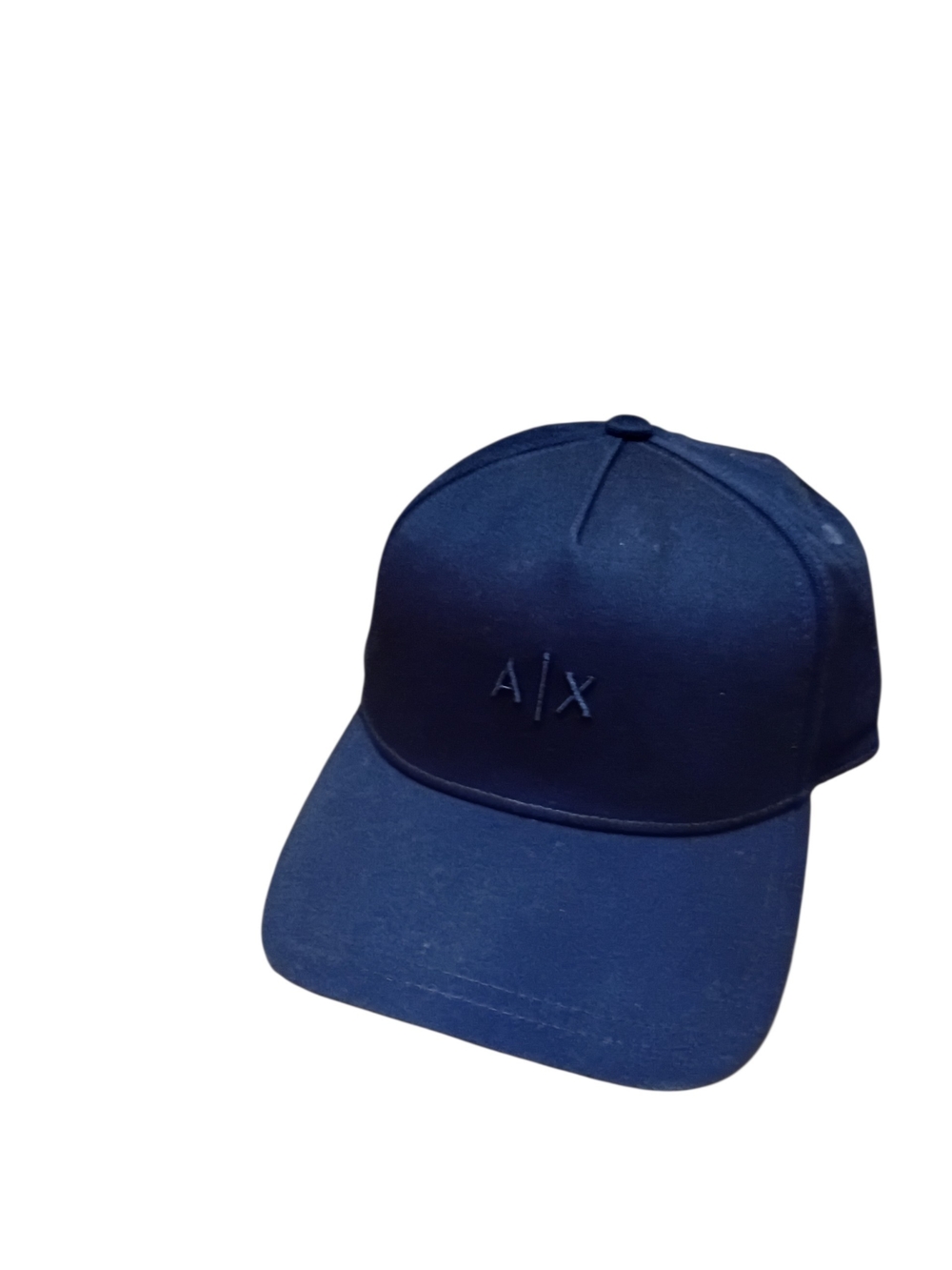 Armani Exchange Dark Blue Baseball Cap with Raised Logo